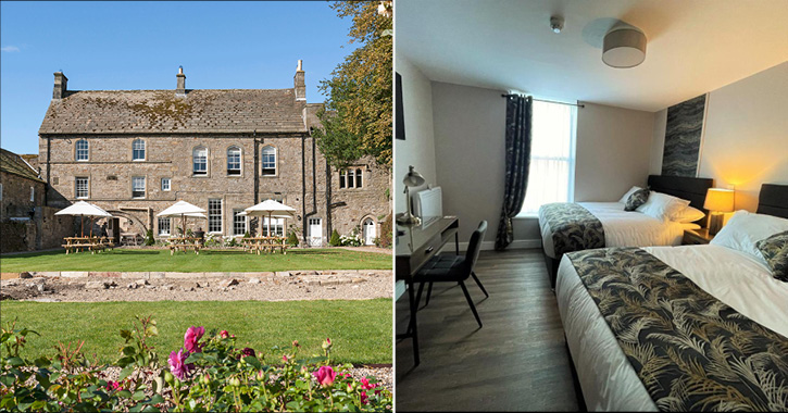 View of Lord Crewe Arms and a bedroom at The Black Horse Inn